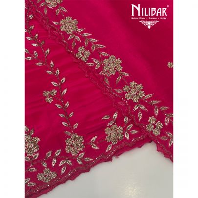 Hot Pink Crepe Unstitched Suit