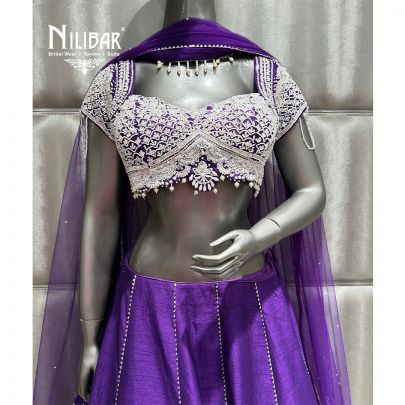 Purple Silk Lehenga
