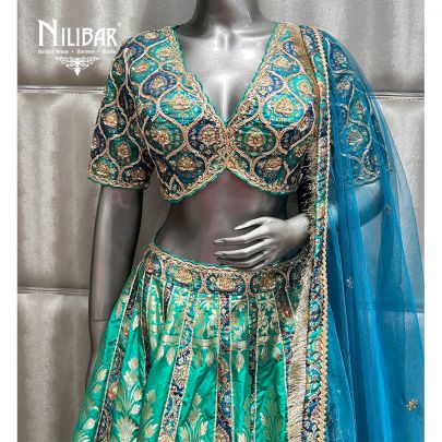 Multicolor Silk Lehenga