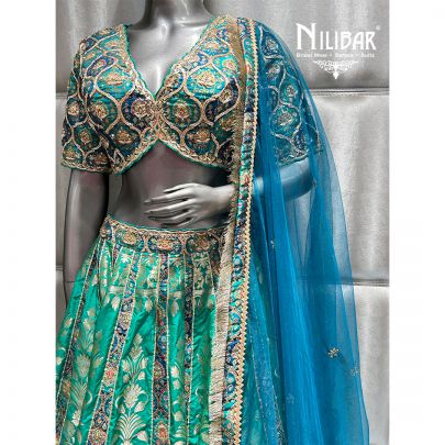 Multicolor Silk Lehenga