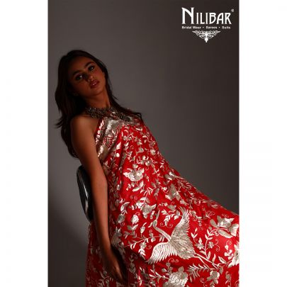 Parsi Gara work Georgette dupatta