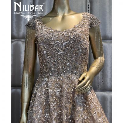 Wheat Organza Gown