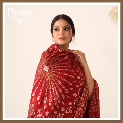 Scarlet Red Pure Pashmina Shawl