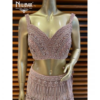 Lilac Net Reception Lehenga