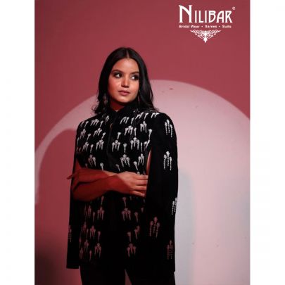 Charcoal Black Velvet Capes