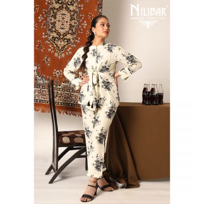 Bone White and Black Cotton Cor-ord Set