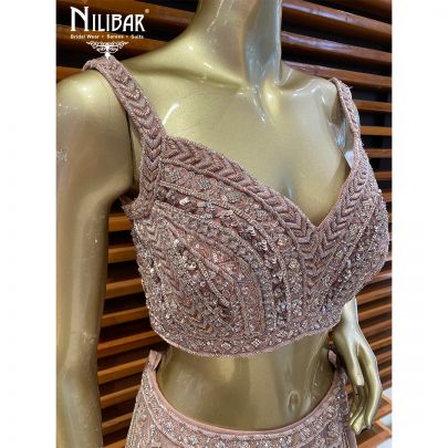 Lilac Net Reception Lehenga