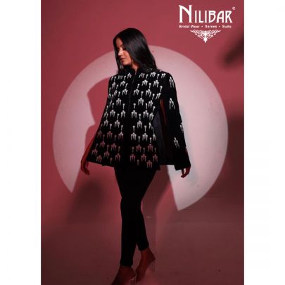 Charcoal Black Velvet Capes