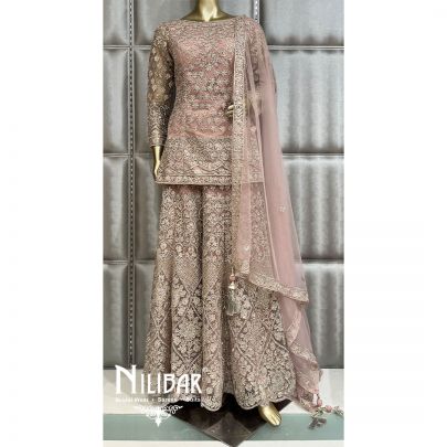 Pastel Pink Net Suit Set