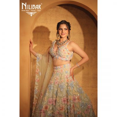 Apple Green Net Lehenga