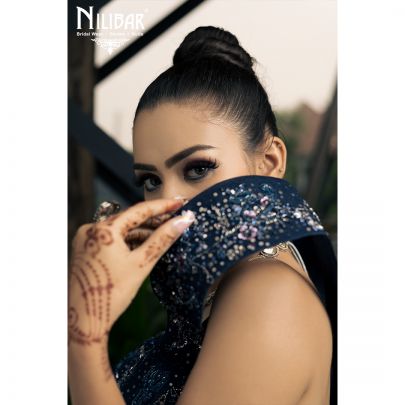 Blue Net Gown