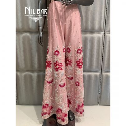Pink Silk Embroidered Jumpsuit