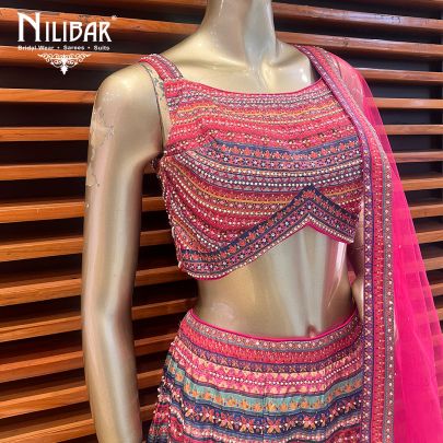 Multicolor Silk Printed Lehenga