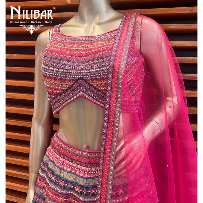 Multicolor Silk Printed Lehenga