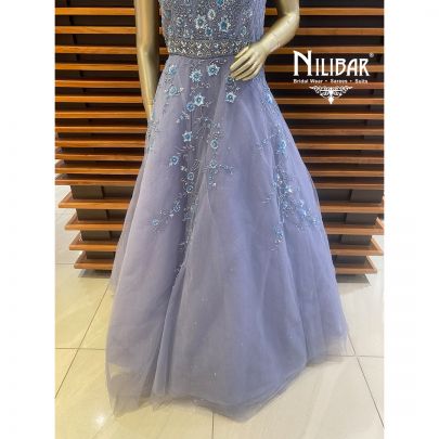 Crocus Purple Net Gown
