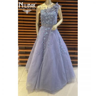 Crocus Purple Net Gown