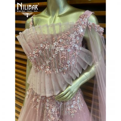 Rose Pink Net Gown