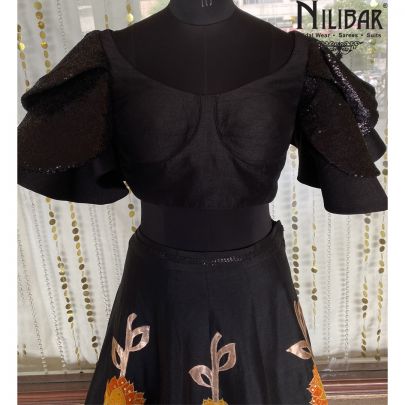 Black Silk Lehenga