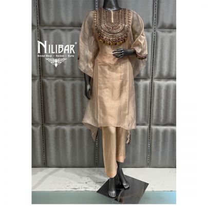 Peach Organza Kaftan