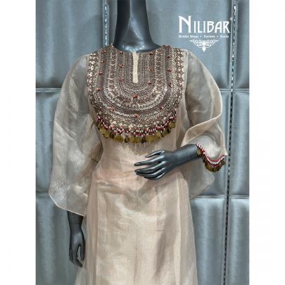 Peach Organza Kaftan
