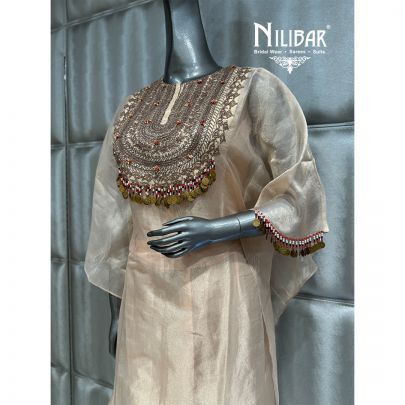 Peach Organza Kaftan