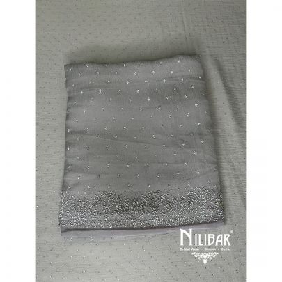 Gray Georgette Unstitched Suit