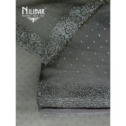 Gray Georgette Unstitched Suit