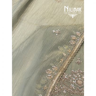 Pistachio Green Crush Tissue Unstitched Suit