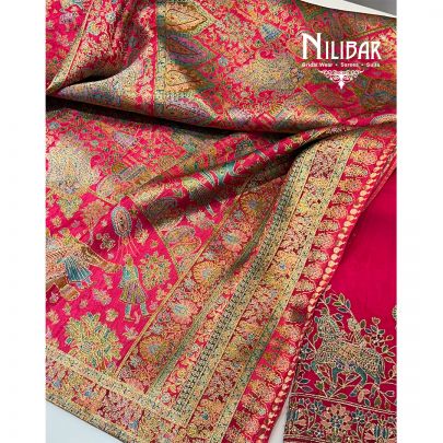 Magenta Pink Crepe Unstitched Suit