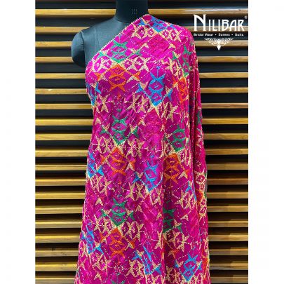 Magenta Chinon Phulkari