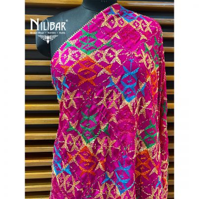 Magenta Chinon Phulkari