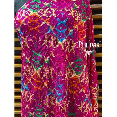 Magenta Chinon Phulkari