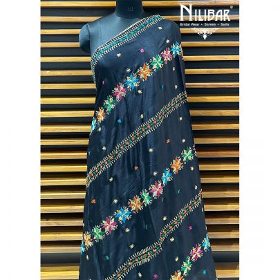 Black Chinon Phulkari