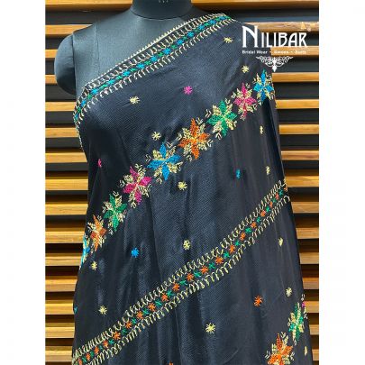 Black Chinon Phulkari