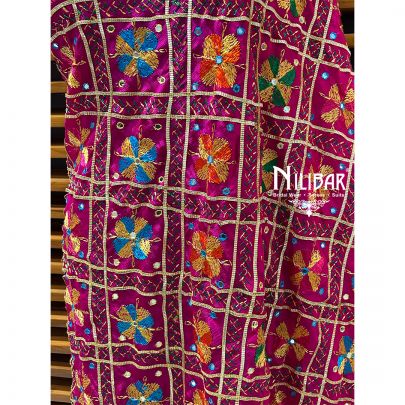Magenta Chinon Phulkari
