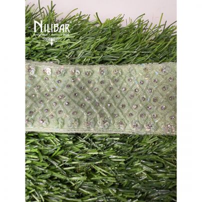 Green Silk Embroidered Belt