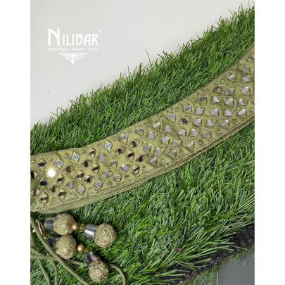 Green Silk Embroidered Belt