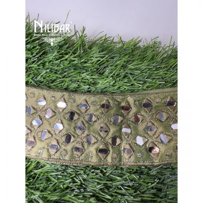 Green Silk Embroidered Belt