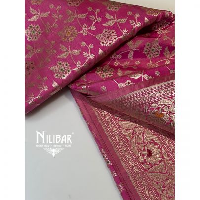 Rani Pink Silk Saree