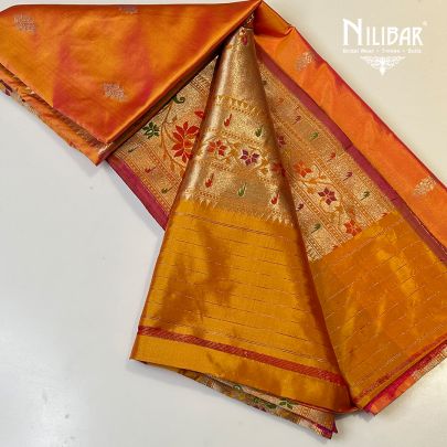 Orange Silk Saree