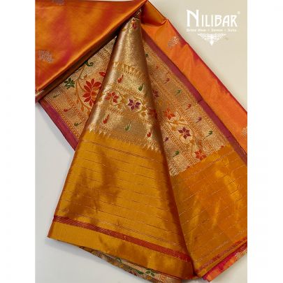 Orange Silk Saree