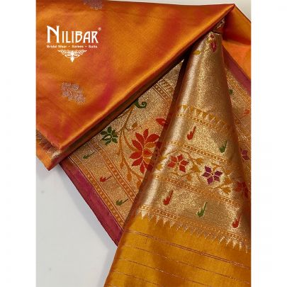 Orange Silk Saree
