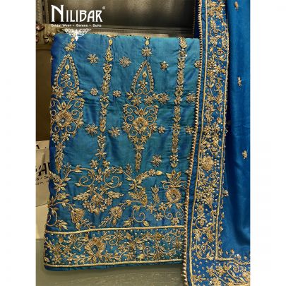 Blue Silk Unstitched Suit