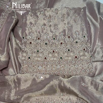 Lilac Lamé Silk Unstitched Suit