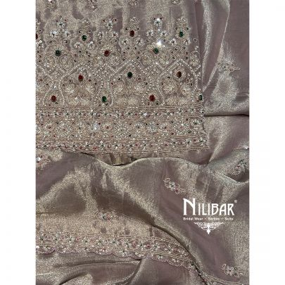 Lilac Lamé Silk Unstitched Suit