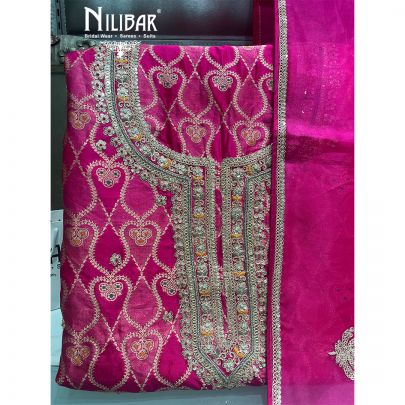 Pink Silk Unstitched Suit