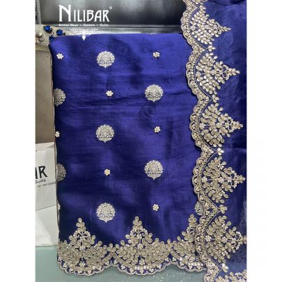 Purple Silk Unstitched Suit