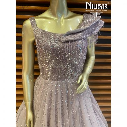 Lilac Net Gown