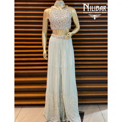 Pista Crop Top Sharara Set
