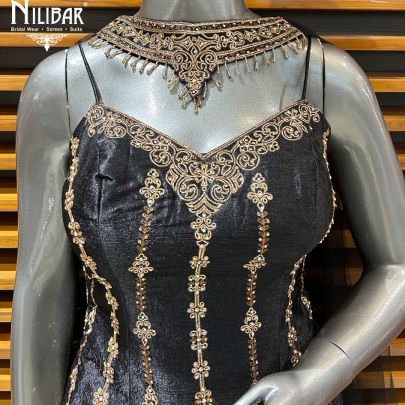Black Silk Indo-Western Palazzo Set